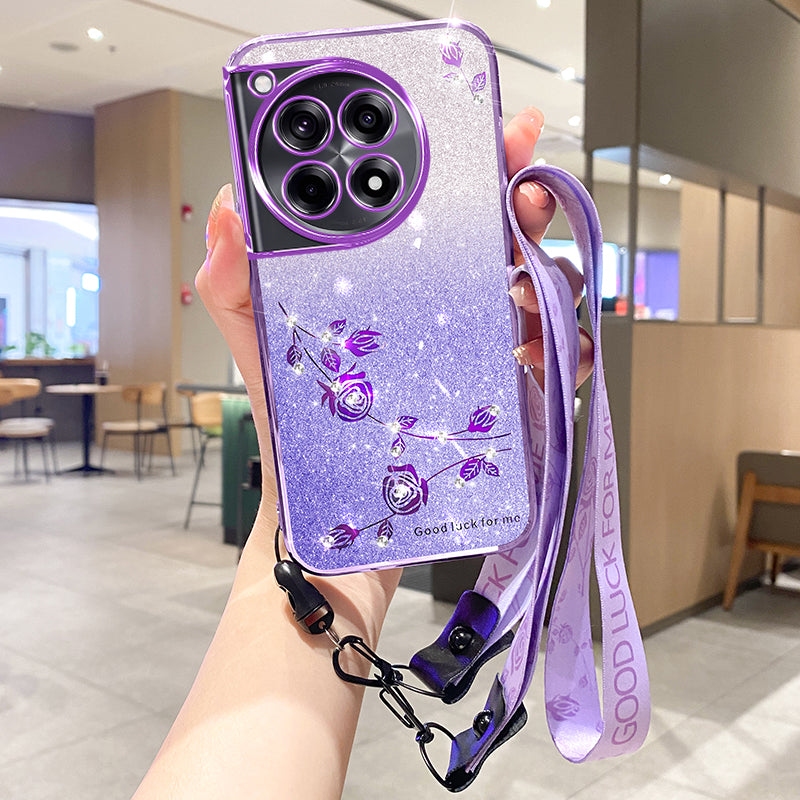 KADEM For OnePlus Ace 3 5G / 12R 5G Case Rhinestone Decor Gradient TPU Phone Cover KADEM For OnePlus Ace 3 5G / 12R 5G Case Rhinestone Decor Gradient TPU Phone Cover